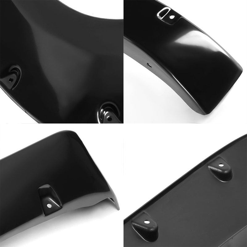 Black Pocket-Rivet Wheel Fender Flare For 03-06 Silverado 2500 78.7"/97.6" Bed-Exterior-BuildFastCar