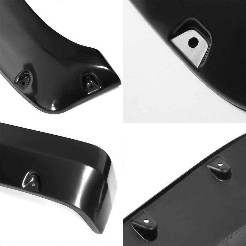 Black Pocket-Rivet Wheel Fender Flares Guard For 07-13 Chevy Silverado 97.6" Bed-Exterior-BuildFastCar