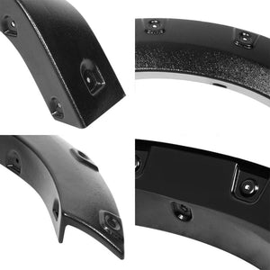 Textured Black ABS Pocket-Riveted Wheel Fender Flares For 10-14 F-150 SVT Raptor-Exterior-BuildFastCar