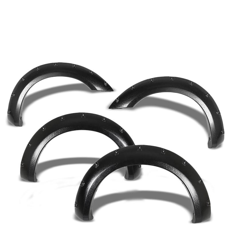 Textured Black ABS Pocket-Riveted Wheel Fender Flares For 05-12 Frontier 74" Bed-Exterior-BuildFastCar