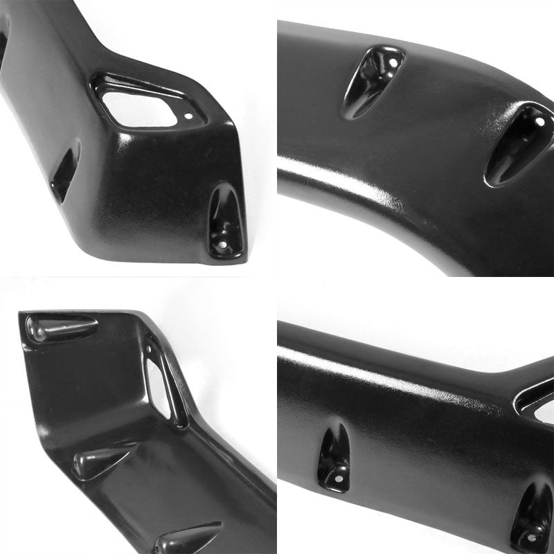 Black ABS Pocket-Riveted Style Wheel Fender Flares For 97-06 Jeep Wrangler TJ-Exterior-BuildFastCar