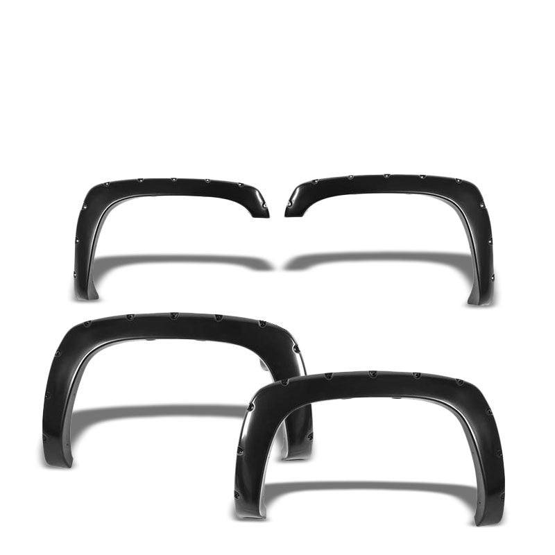 G.Black Pocket-Rivet Wheel Fender Flares For 02-07 Silverado 1500 68&quot;-96&quot; Bed-Exterior-BuildFastCar