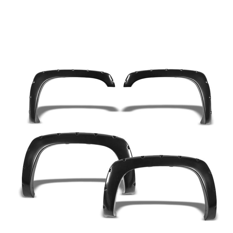 G.Black Pocket-Rivet Wheel Fender Flares For 99-02 Silverado 1500 68.4&quot;-96&quot; Bed-Exterior-BuildFastCar