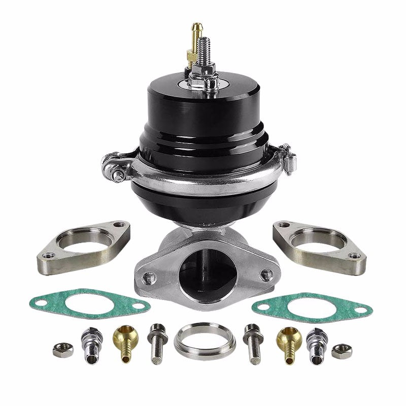 Universal T5 Black 38mm JDM Turbo Manifold Exhaust Boost Wastegate+8 PSI Spring