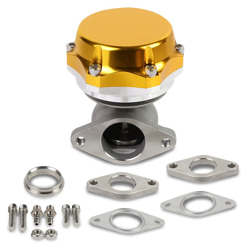 Universal T3 Gold 38mm Turbo Manifold Boost Wastegate+Dump Valve+7/13 PSI Spring