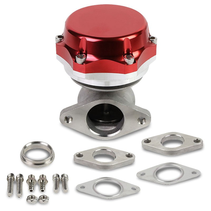 Universal T3 Red 38mm JDM Turbo Manifold Boost Wastegate+Dump Valve+7 PSI Spring