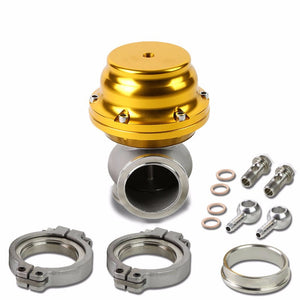 Gold 44mm 14 PSI V-Band Turbo Boost Exhaust Manifold External Wastegate+Dump Pipe Valve+Ring-Performance-BuildFastCar