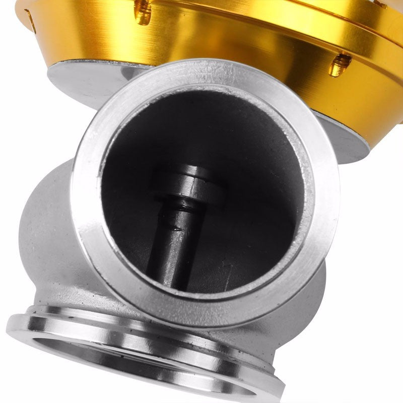 Gold 44mm 14 PSI V-Band Turbo Boost Exhaust Manifold External Wastegate+Dump Pipe Valve+Ring-Performance-BuildFastCar