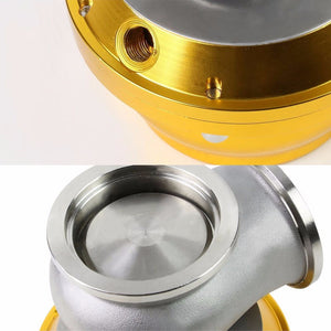 Gold 44mm 14 PSI V-Band Turbo Boost Exhaust Manifold External Wastegate+Dump Pipe Valve+Ring-Performance-BuildFastCar