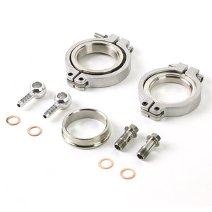 Silver 44mm 14 PSI V-Band Turbo Boost Exhaust Manifold External Wastegate+Dump Pipe Valve+Ring-Performance-BuildFastCar