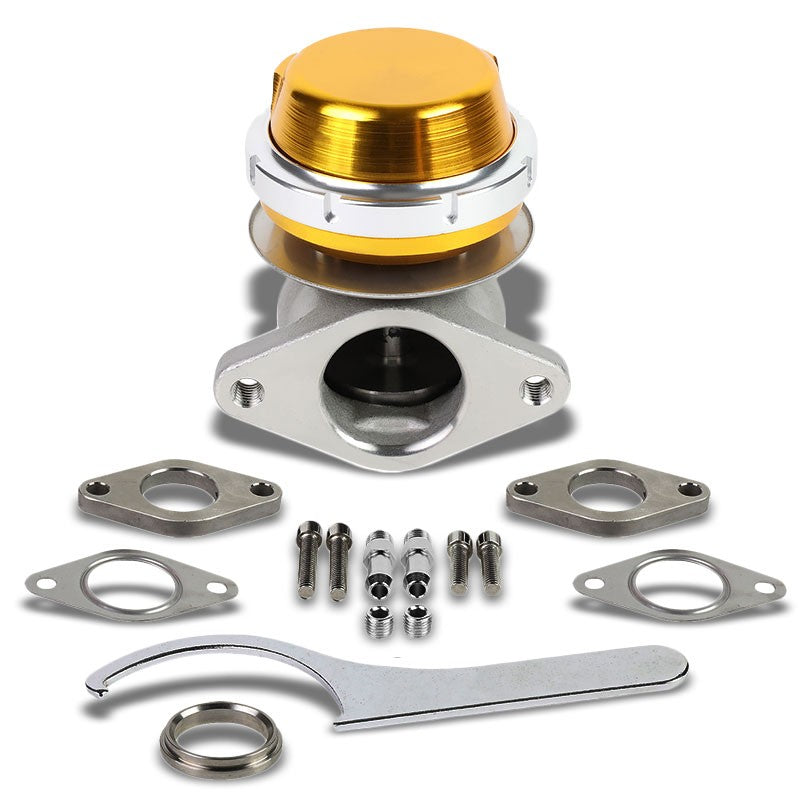 Gold Universal External 38mm 2-Bolt 14PSI TurboWastegate Kit+Spring+Ring T22