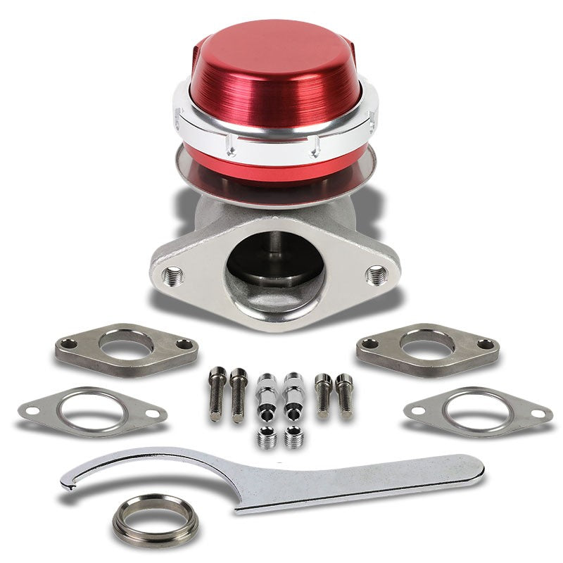 Red Universal External 38mm 2-Bolt 14PSI TurboWastegate Kit+Spring+Ring T22