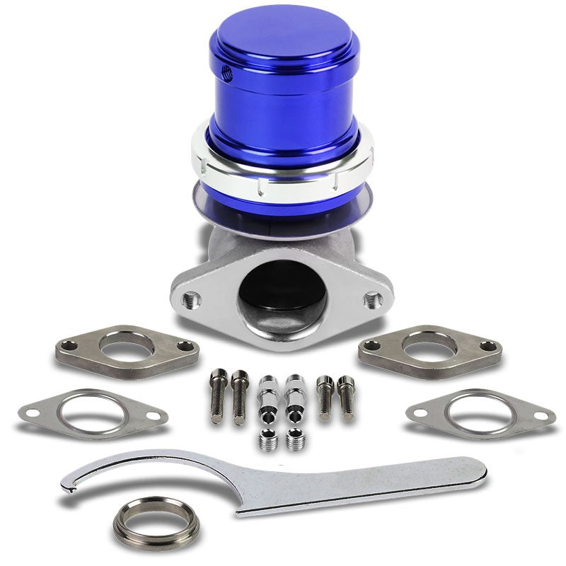 Blue Turbo Charger 38mm 2-Bolt 14PSI Turbo External Wastegate Kit+Spring T33