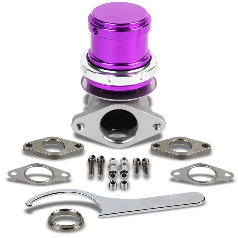 Purple Turbo Charger 38mm 2-Bolt 14PSI Turbo External Wastegate Kit+Spring T33