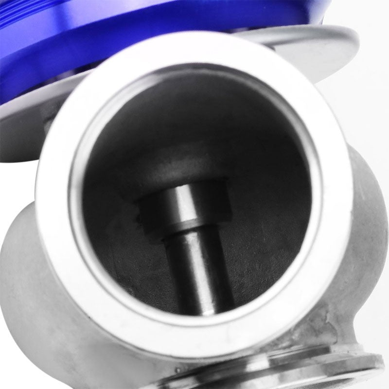 Universal Blue Turbocharger 40mm 14PSI V-Band Clamp 4" External Wastegate+Spring