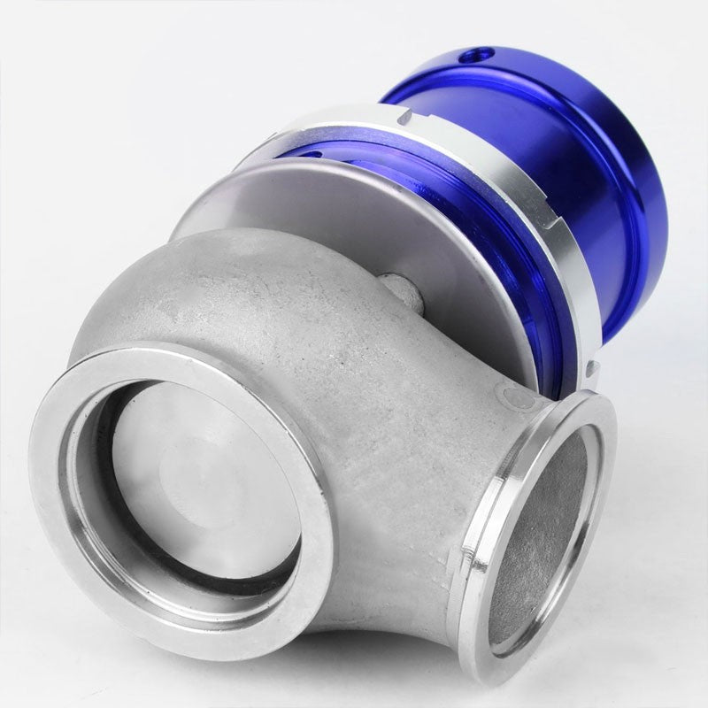Blue Universal 40mm 14PSI V-Band Clamp-On Turbo External Wastegate+Spring T22