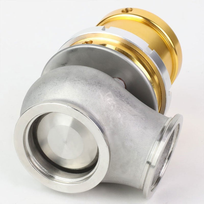 Gold Universal 40mm 14PSI V-Band Clamp-On Turbo External Wastegate+Spring T22