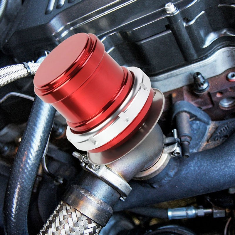 Red Universal 40mm 14PSI V-Band Clamp-On Turbo External Wastegate+Spring T22