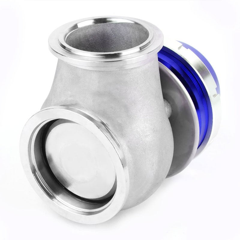 Blue Turbocharger 44mm 14PSI V-Band Clamp-On External Wastegate+Spring T11