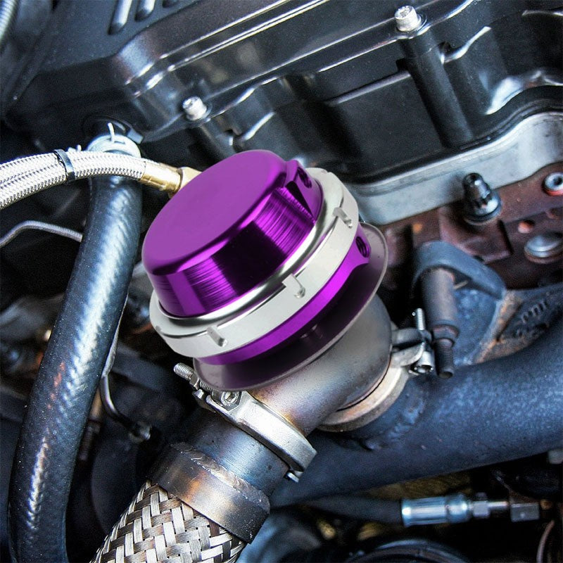 Universal Purple Turbocharger 44mm 14PSI V-Band Clamp External Wastegate+Spring