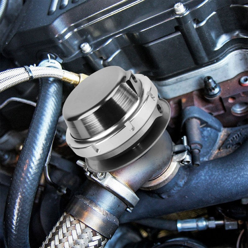 Universal Silver Turbocharger 44mm 14PSI V-Band External Wastegate+Spring T11