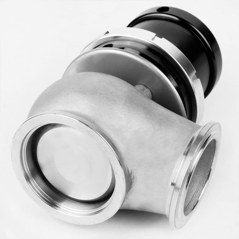 Black 44mm 14PSI V-Band Clamp-On Turbo 5.25"H External Wastegate Kit+Spring T22