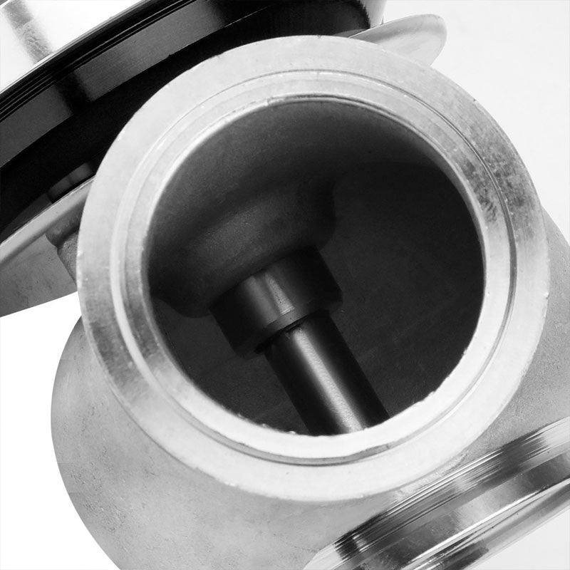 Black 44mm 14PSI V-Band Clamp-On Turbo 5.25"H External Wastegate Kit+Spring T22