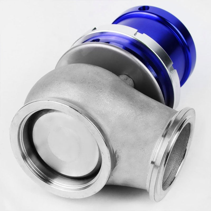 Blue 44mm 14PSI V-Band ClampOn Turbocharger 5.25"H External Wastegate+Spring T22