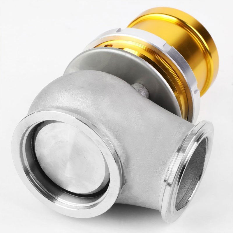 Gold 44mm 14PSI V-Band ClampOn Turbocharger 5.25"H External Wastegate+Spring T22