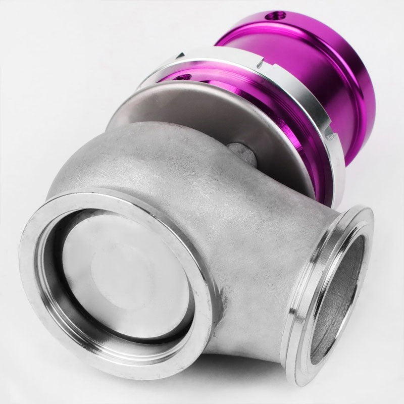 Purple 44mm 14PSI V-Band Clamp-On Turbo 5.25"H External Wastegate Kit+Spring T22