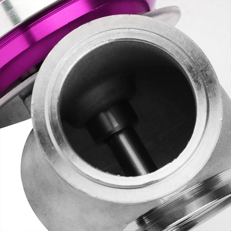 Purple 44mm 14PSI V-Band Clamp-On Turbo 5.25"H External Wastegate Kit+Spring T22