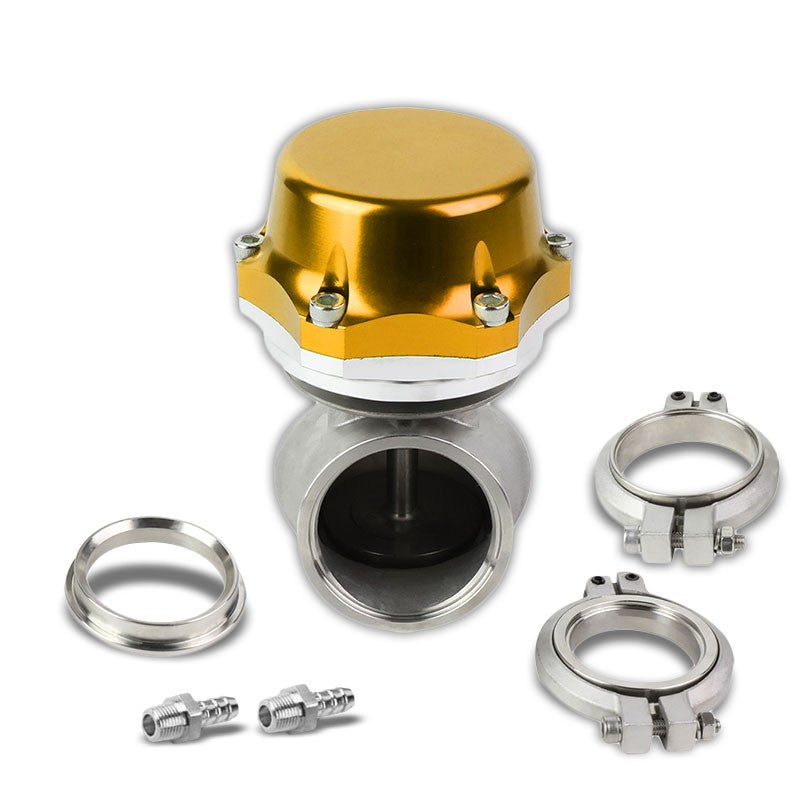 Universal Gold 50mm 14PSI V-Band Turbocharger 5.25"H External Wastegate+Spring
