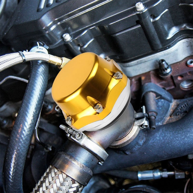 Universal Gold 50mm 14PSI V-Band Turbocharger 5.25"H External Wastegate+Spring