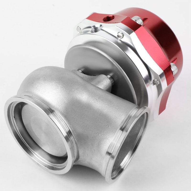 Universal Red 50mm 14PSI V-Band Turbocharger 5.25"H External Wastegate+Spring