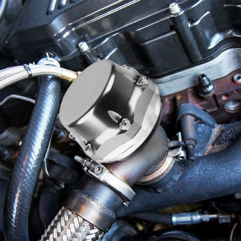 Universal Silver 50mm 14PSI V-Band Turbo 5.25"Height External Wastegate+Spring