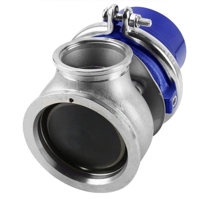 Blue 60mm 5/12/14 PSI V-Band Turbocharger 6.50"H External Wastegate+Spring T11