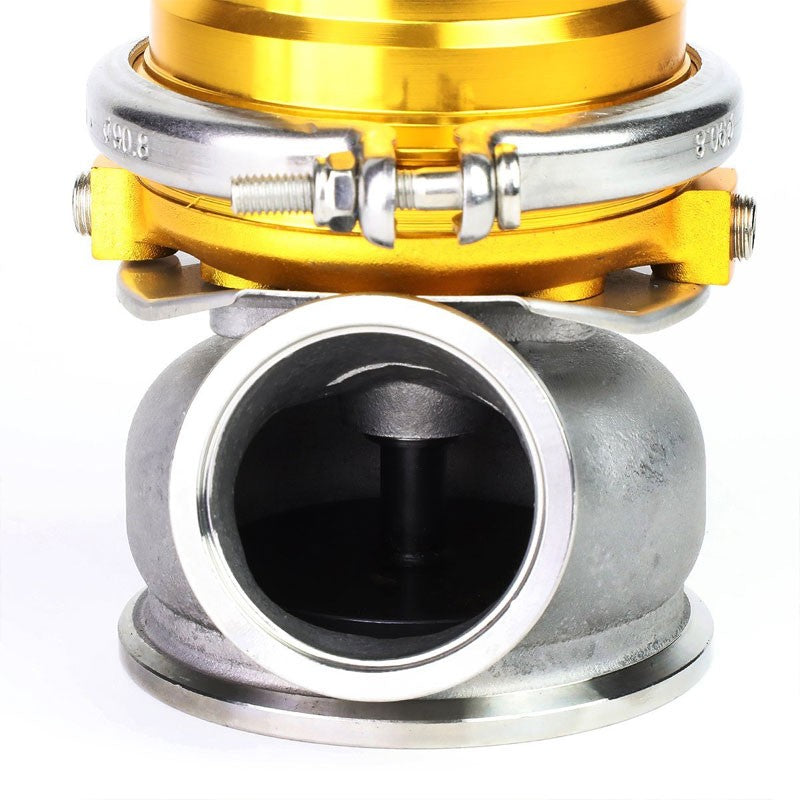Gold 60mm 5/12/14 PSI V-Band Turbocharger 6.50"H External Wastegate+Spring T11