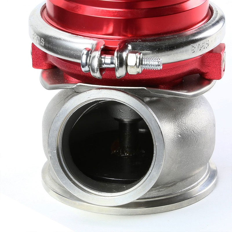 Red 60mm 5/12/14 PSI V-Band Turbocharger 6.50"H External Wastegate+Spring T11