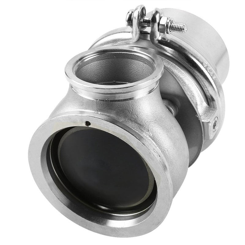 Silver 60mm 5/12/14 PSI V-Band Turbocharger 6.50"H External Wastegate+Spring T11