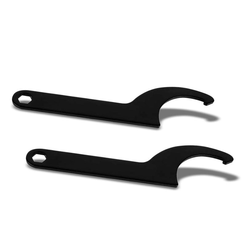 2 Pcs Black Steel Coilover/Coil Spring Sleeve 3.00" Adjustment Damper Wrench/Spanner-Suspension-BuildFastCar