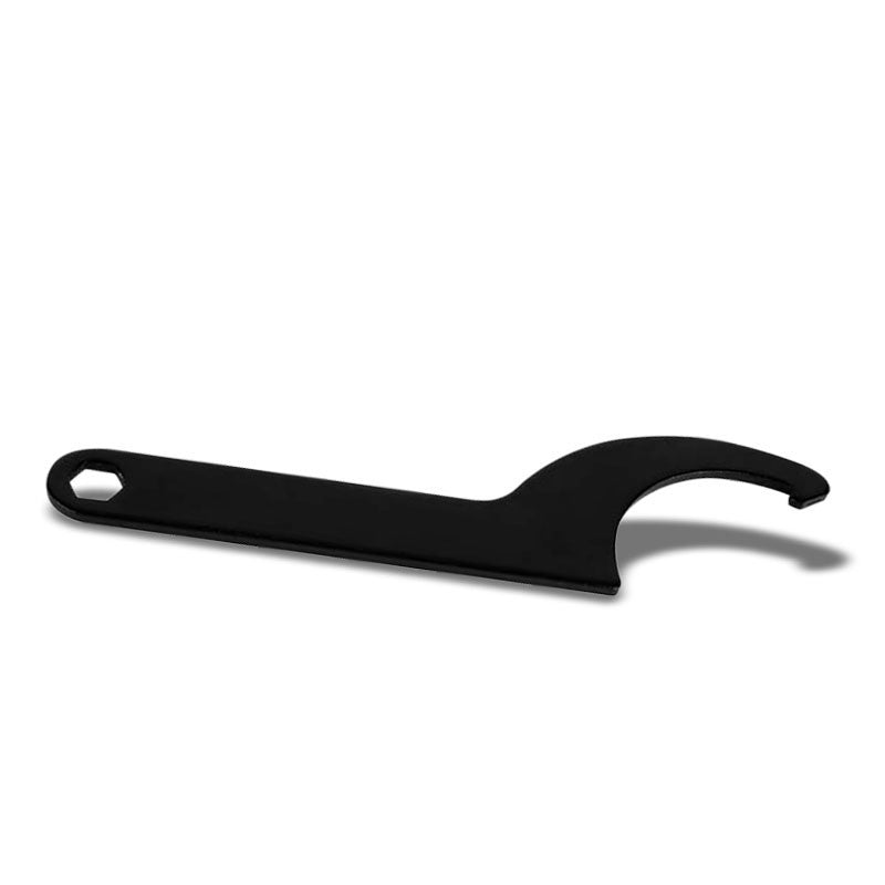 Black Steel Coilover/Coil Spring Sleeve 3.00" Adjustment Damper Wrench/Spanner-Suspension-BuildFastCar