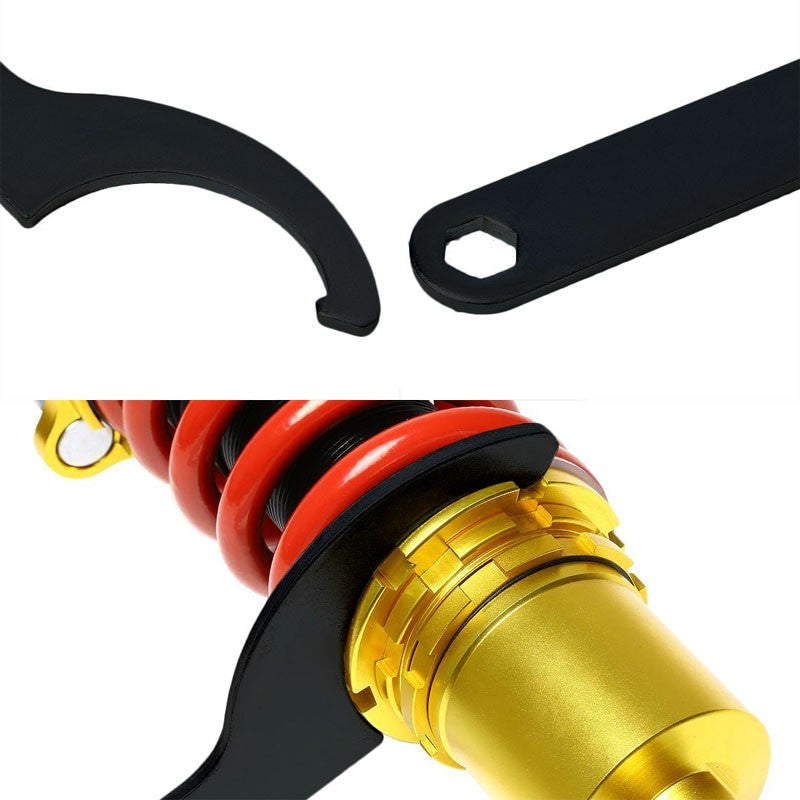 2 Pcs Black Steel Coilover/Coil Spring Sleeve 3.00" Adjustment Damper Wrench/Spanner-Suspension-BuildFastCar