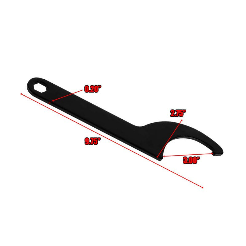 2 Pcs Black Steel Coilover/Coil Spring Sleeve 3.00" Adjustment Damper Wrench/Spanner-Suspension-BuildFastCar