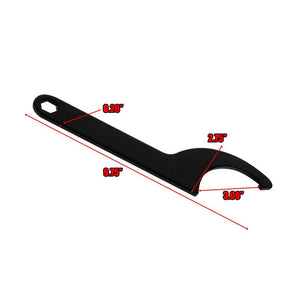 Black Steel Coilover/Coil Spring Sleeve 3.00" Adjustment Damper Wrench/Spanner-Suspension-BuildFastCar