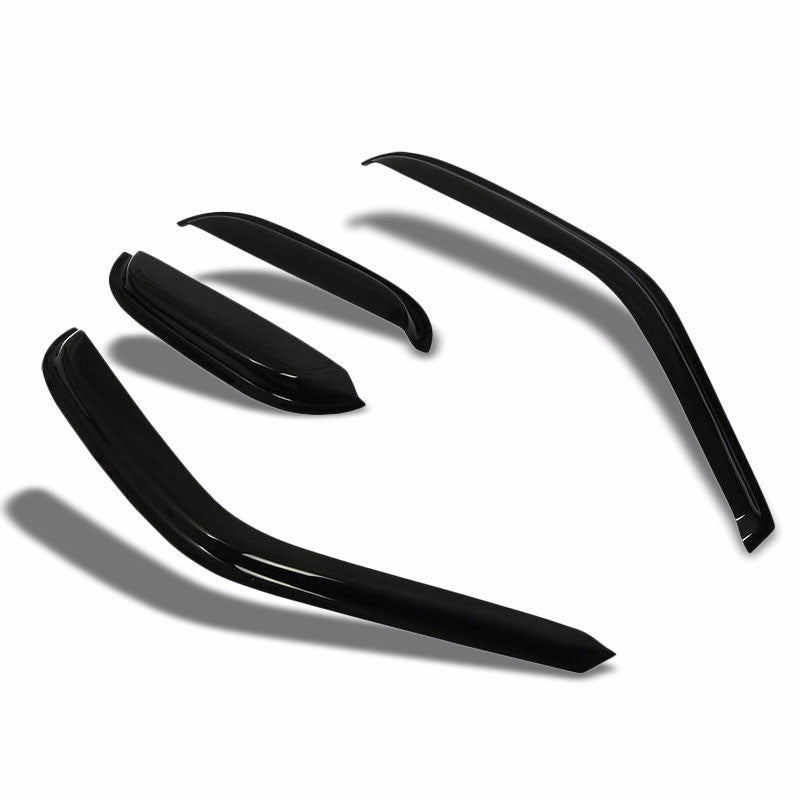Smoke Tinted Side Window Wind/Rain Vent Deflectors Visors Guard For 99 F-150-Exterior-BuildFastCar