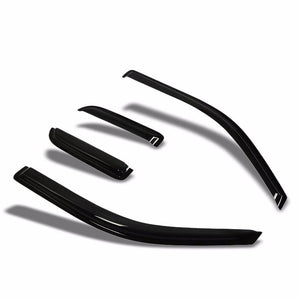 Smoke Tinted Side Window Wind/Rain Vent Deflectors Visor Guard for Ford 04-14 F-150 Extended Cab-Exterior-BuildFastCar