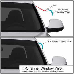 Smoke Tinted Window Wind/Rain Vent Deflectors Visors Guard For 95-99 Sentra 4-DR-Exterior-BuildFastCar