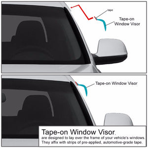 Smoke Tinted Side Window Wind/Rain Vent Deflectors Visors Guard for 08-12 Accord-Exterior-BuildFastCar