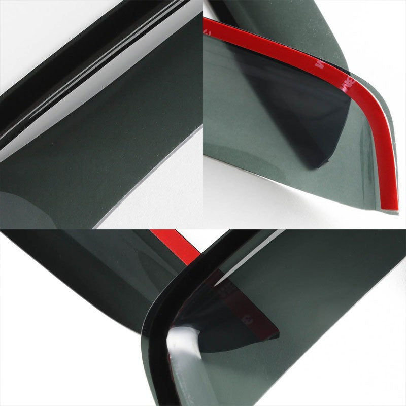 Smoke Tinted Side Window Wind/Rain Vent Deflectors Visor Guard For 04-06 RX330-Exterior-BuildFastCar