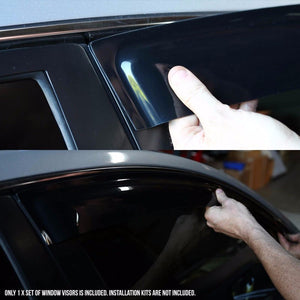 Smoke Tinted Side Window Wind/Rain Vent Deflectors Visors Guard for Nissan 98-04 Frontier-Exterior-BuildFastCar